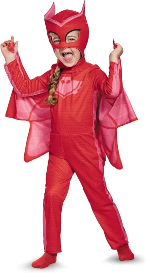 Owlette Classic Toddler PJ Masks Costume, Large/4-6X - RED