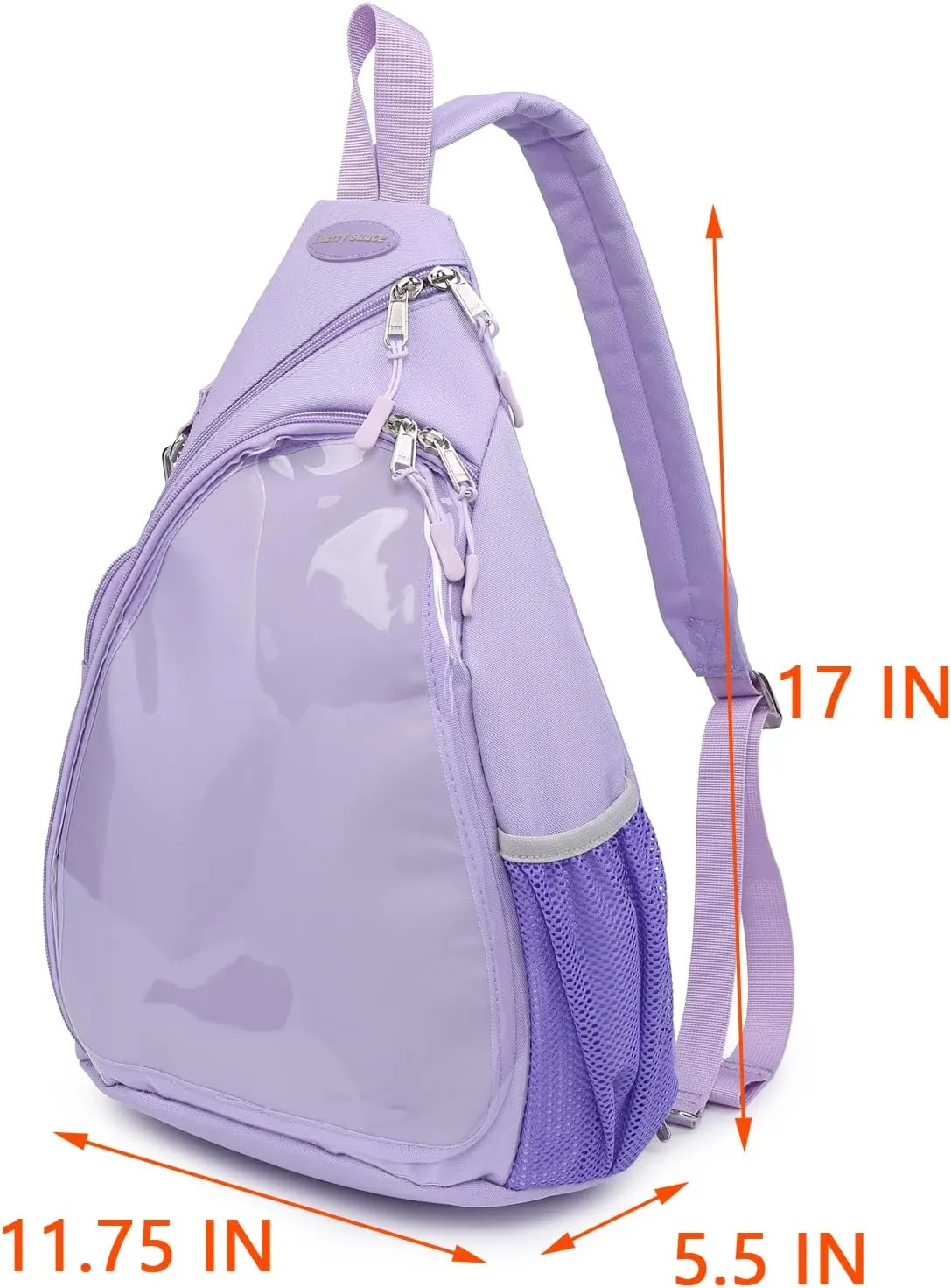 Oxford Ita Bag Kawaii Pin Display Chest Pack Single Shoulder Bag Sport Backpack Hiking Daypack, Medium