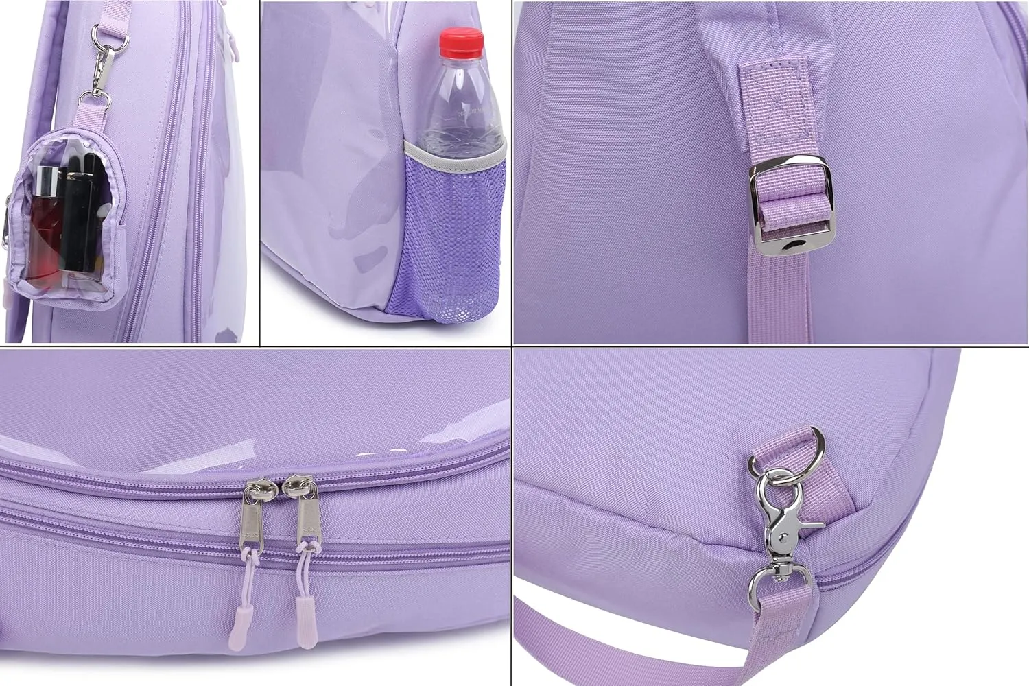 Oxford Ita Bag Kawaii Pin Display Chest Pack Single Shoulder Bag Sport Backpack Hiking Daypack, Medium