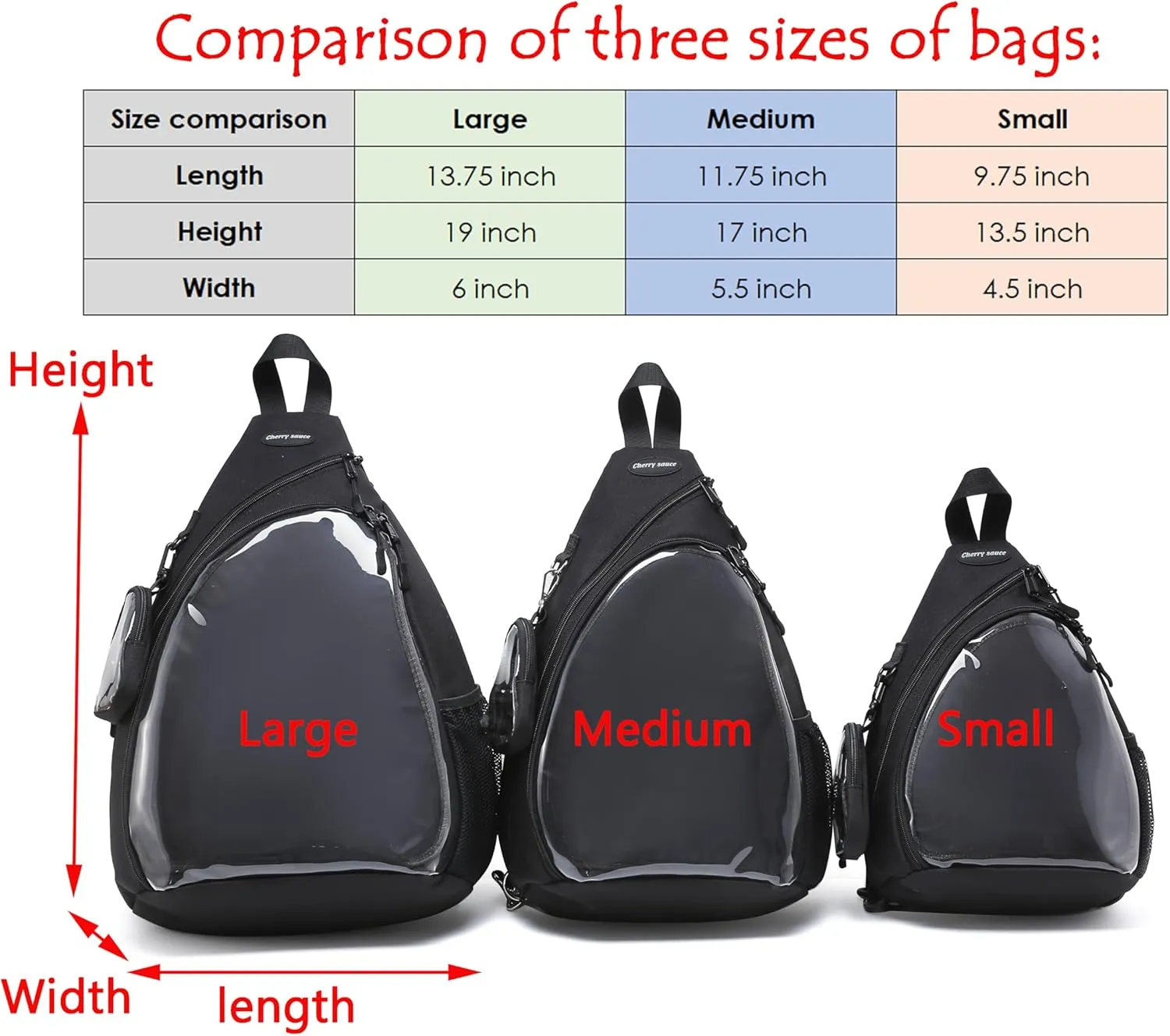 Oxford Ita Bag Kawaii Pin Display Chest Pack Single Shoulder Bag Sport Backpack Hiking Daypack, Small