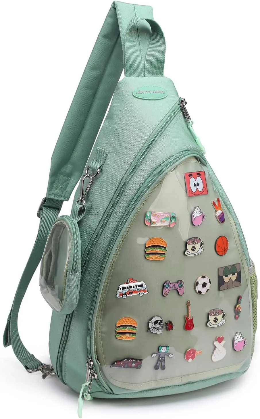 Oxford Ita Bag Kawaii Pin Display Chest Pack Single Shoulder Bag Sport Backpack Hiking Daypack