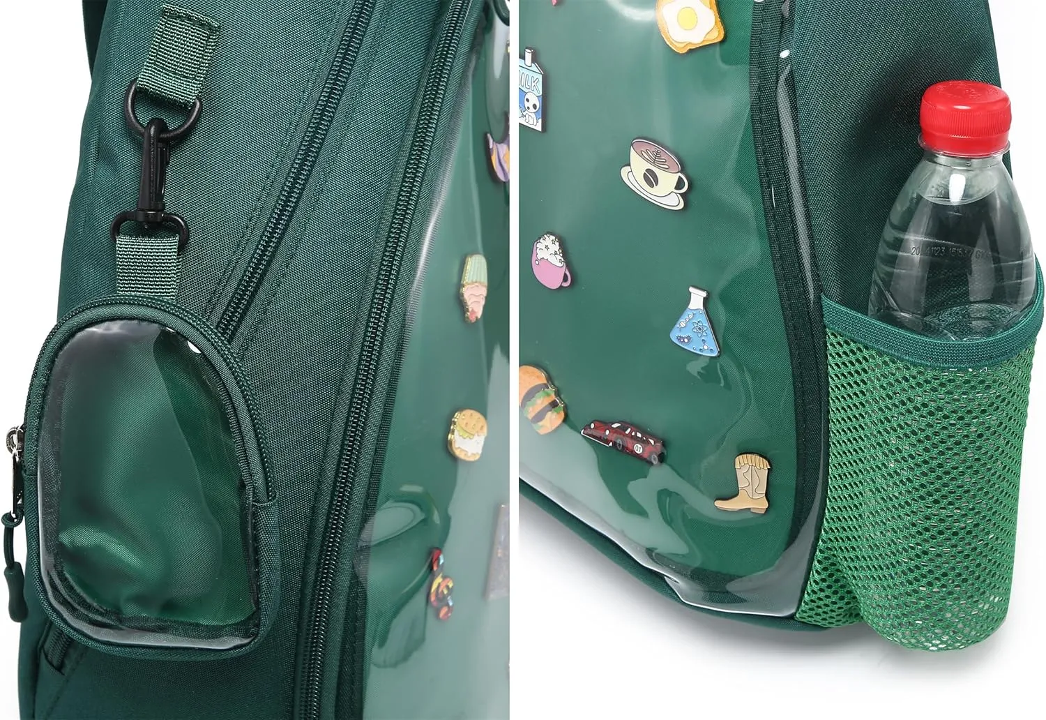 Oxford Ita Bag Kawaii Pin Display Chest Pack Single Shoulder Bag Sport Zipper Backpack Hiking Daypack, Large