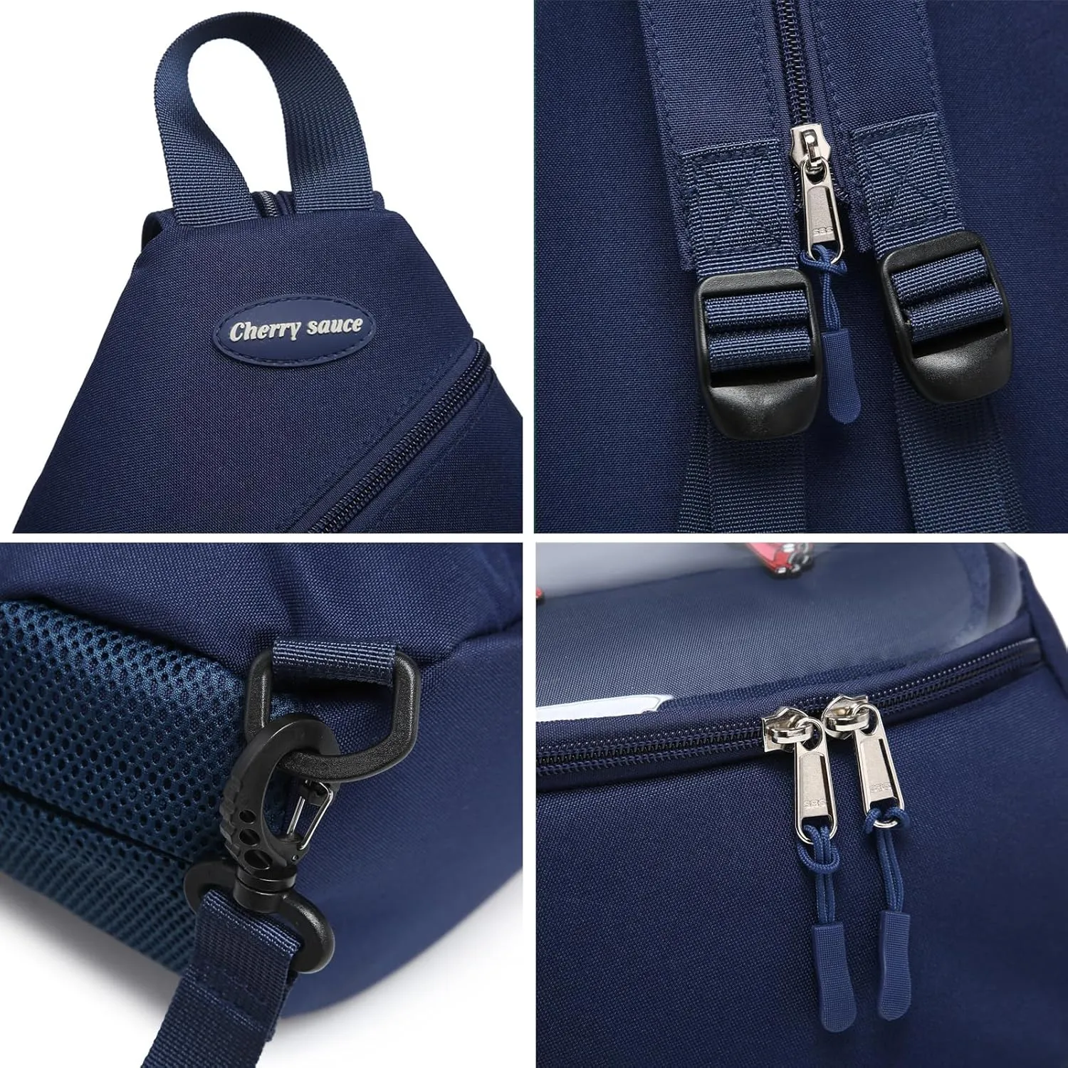 Oxford Ita Bag Kawaii Pin Display Chest Pack Single Shoulder Bag Sport Zipper Backpack Hiking Daypack, Large