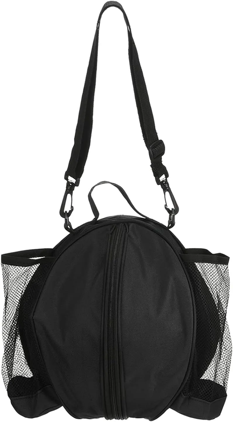PATIKIL Basketball Bag, Sports Backpack Waterproof Ball Bag Carrier Holder with Adjustable Shoulder Strap, 2 Side Mesh Pockets for Soccer Football Volleyball