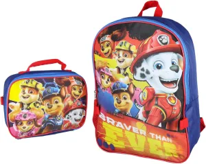 Paw Patrol Braver Than Ever Backpack And Lunch Bag Tote 2 Piece Set
