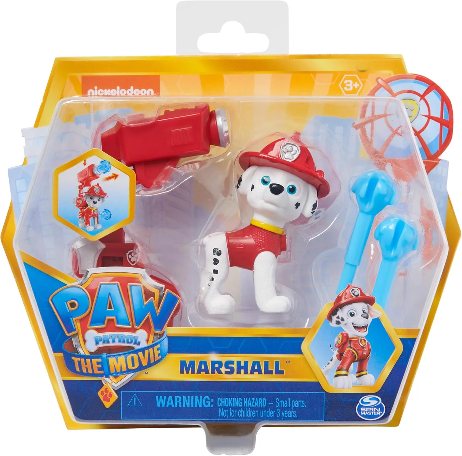 Paw Patrol - Marshall Collectible Action Figure with Backpack Clip and 2 Projectiles, Toys for Kids Ages 3 and Up, Color (Spin Master 6060757)