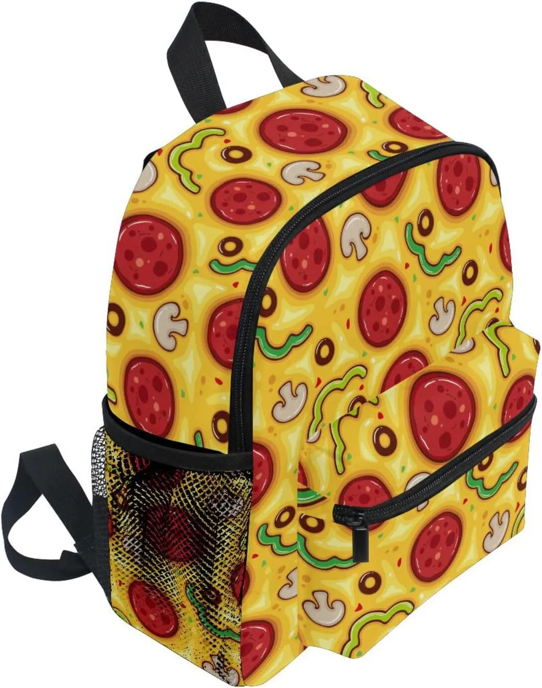 Pepperoni Pizza Kids Back Pack Toddler Backpack Lightweight Preschool Book Bag Durable Daycare Bag