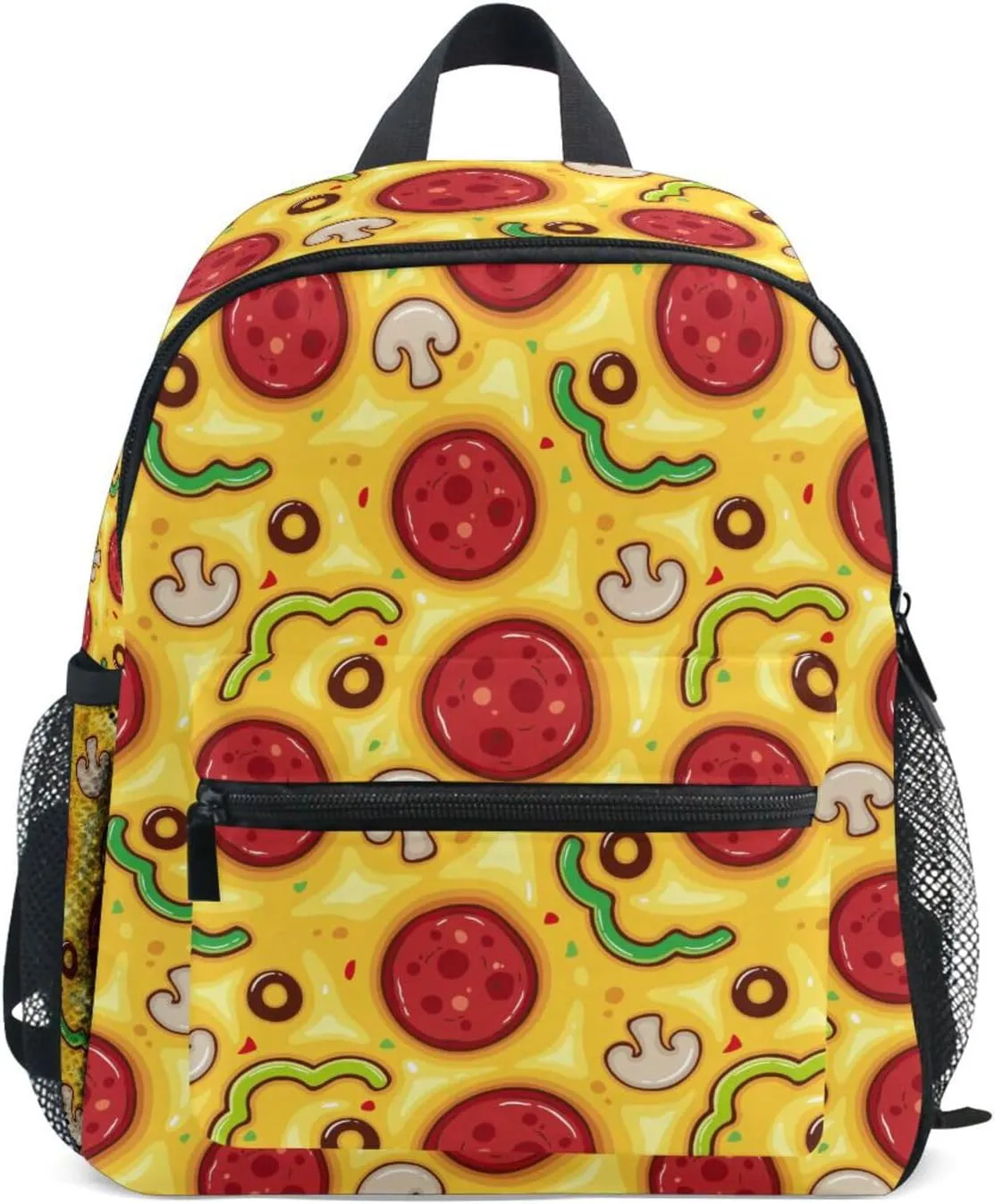 Pepperoni Pizza Kids Back Pack Toddler Backpack Lightweight Preschool Book Bag Durable Daycare Bag