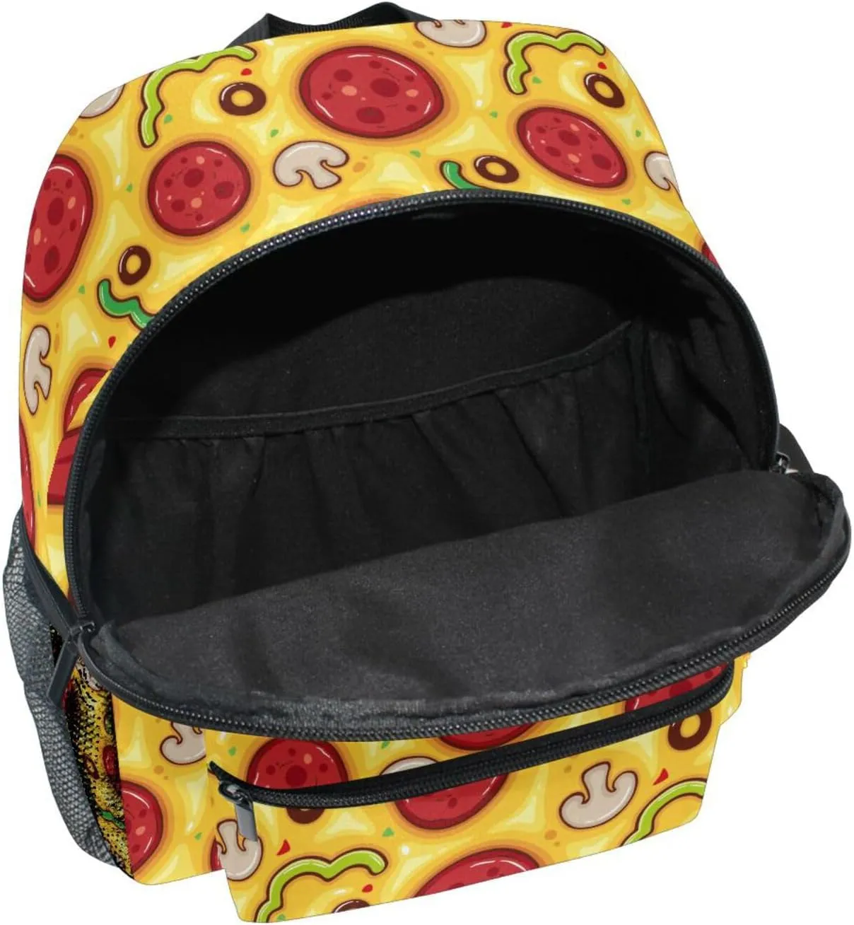 Pepperoni Pizza Kids Back Pack Toddler Backpack Lightweight Preschool Book Bag Durable Daycare Bag