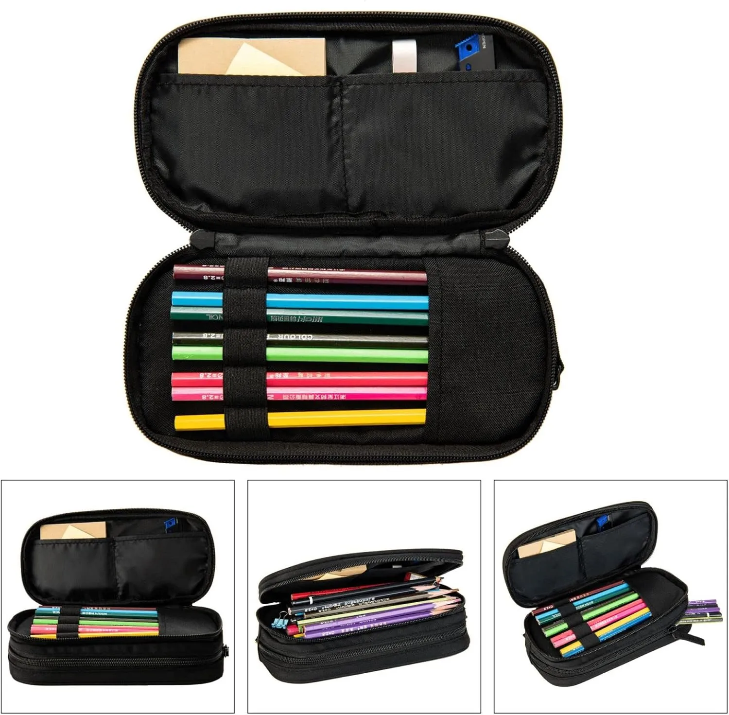 Pepperoni Pizza Multifunctional Pocket Backpack Crossbody Lunch Bag Pencil Case 3Pcs Set Large Capacity Backpack