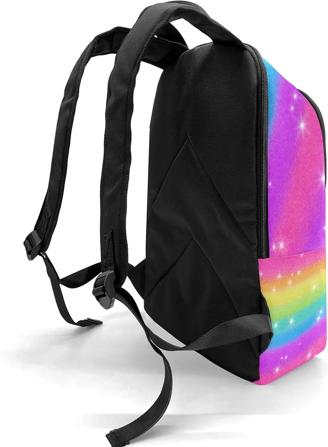 Personalised Casual Rucksack Large Capacity Casual Backpack Custom Unisex Travel Bag Gymnastics with Rainbow Stars