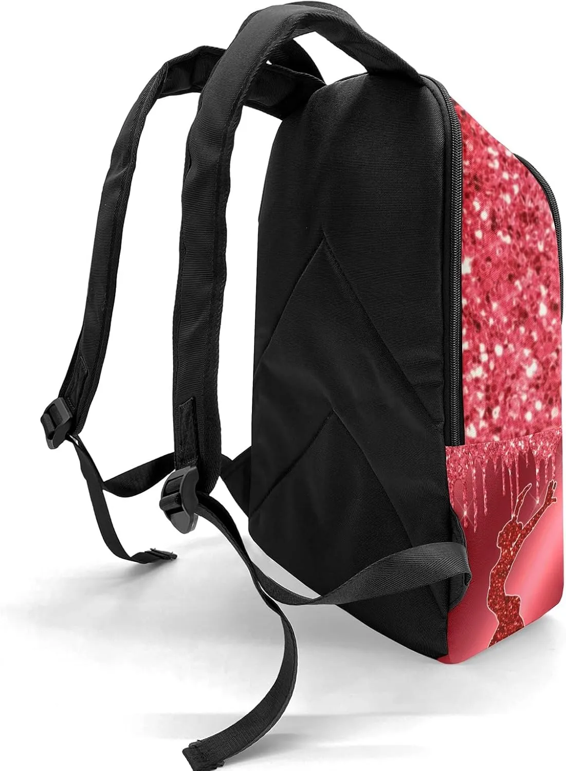 Personalised Casual Rucksack Large Capacity Casual Backpack Custom Unisex Travel Bag Red Girls Gymnastics