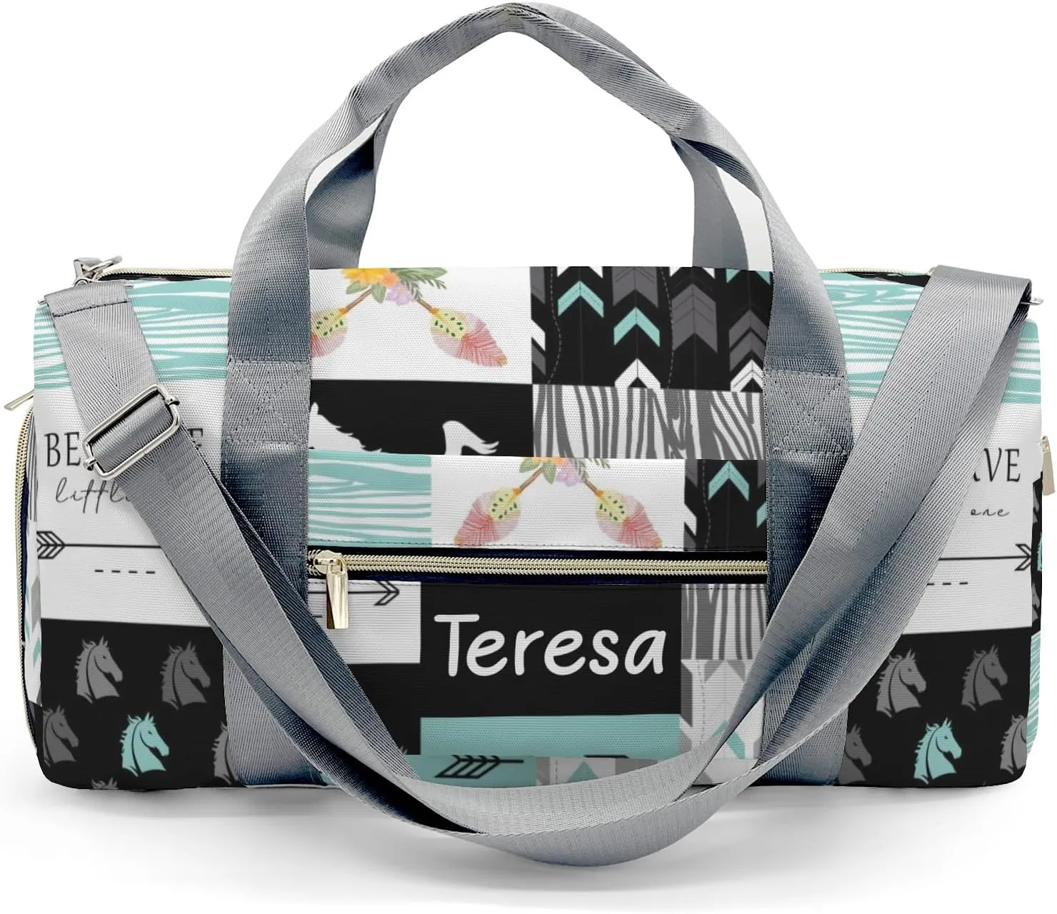 Personalized Animals Custom Multi-functional Travel Bag, Unisex Portable Duffel Bag, Short Distance Travel Assistant.