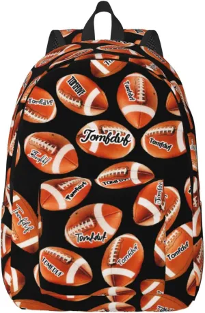 Personalized Backpack| Custom Name Rugby Backpack Football Backpack For Men,Gifts For Work,Weekend Getaway,Traveling,Hiking,Camping| Funny Rugby Pattern Backpack (style 4)