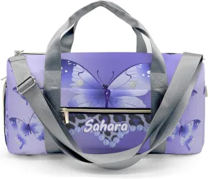 Personalized Butterfly Custom Multi-functional Travel Bag, Unisex Portable Duffel Bag, Short Distance Travel Assistant