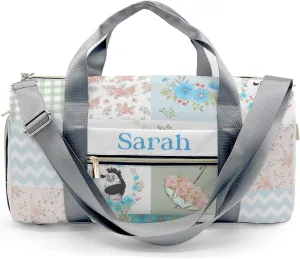 Personalized Cute Animal Zebra Flower Wreath Custom Multi-functional Travel Bag, Unisex Portable Duffel Bag, Short Distance Travel Assistant