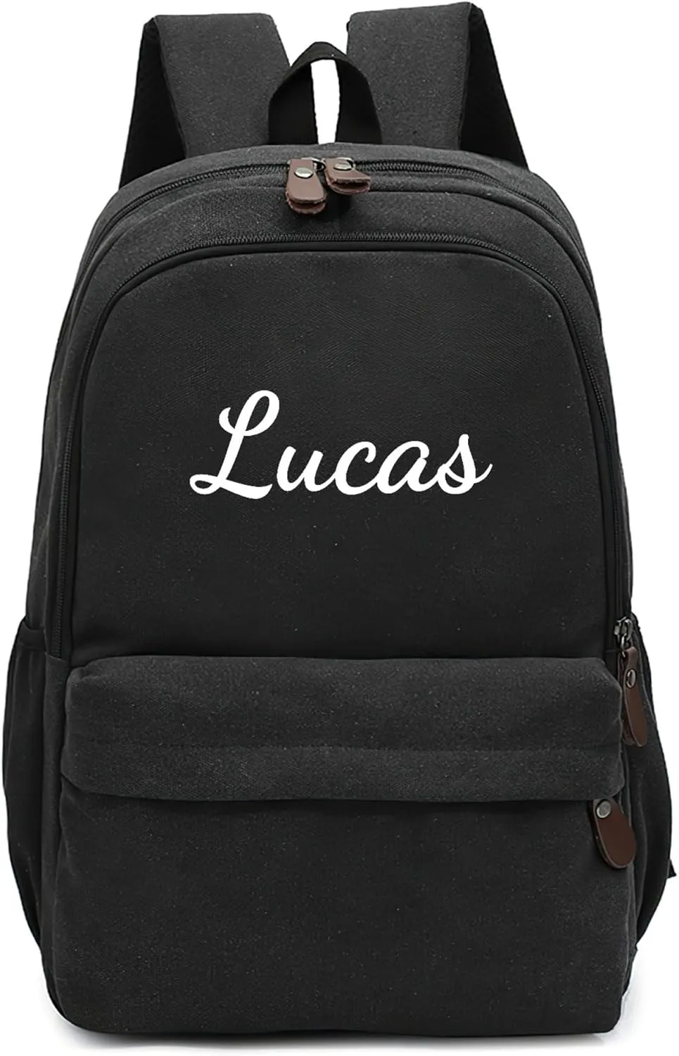 Personalized Embroidered Backpack Adult Lightweight Casual Laptop Backpack with Name for Men and Women, Daily Use Backpack, Custom Black Backpack for School, College and Travel Bookbag