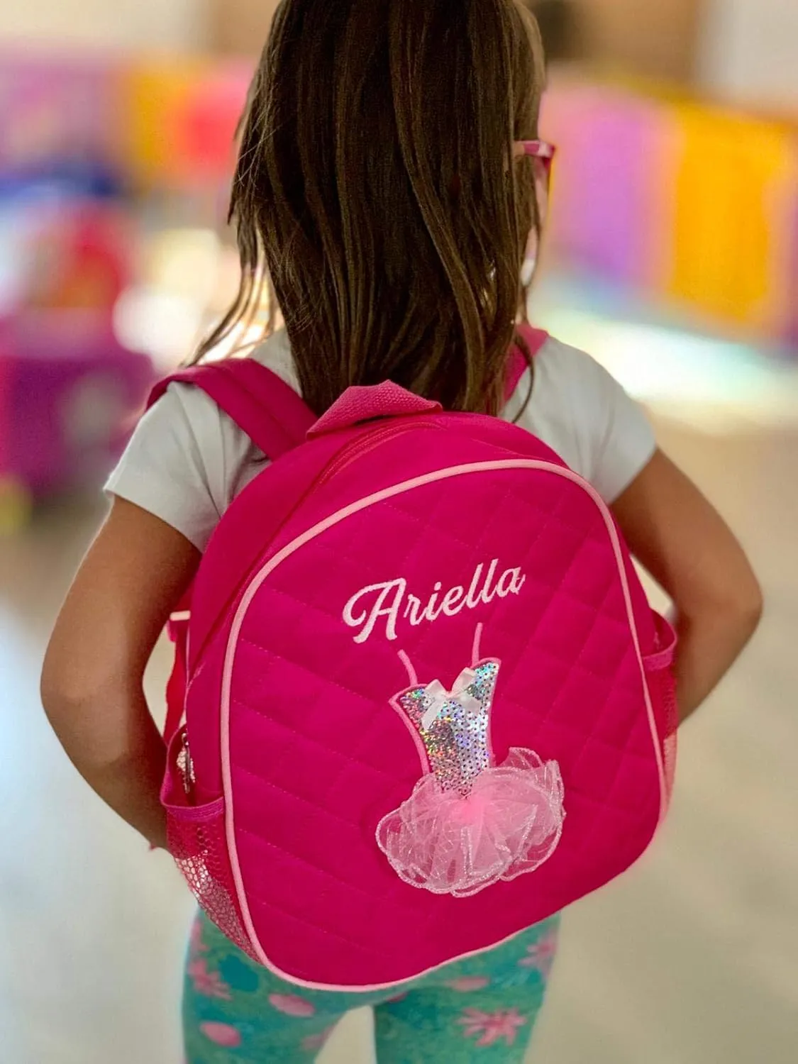 Personalized Embroidered Dance Ballet Dress Backpack