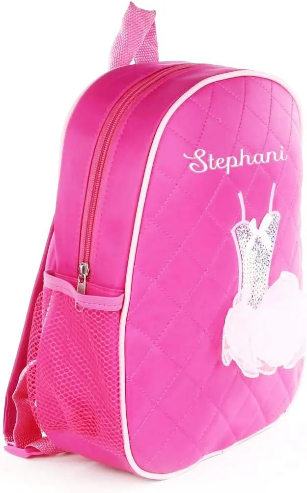 Personalized Embroidered Dance Ballet Dress Backpack