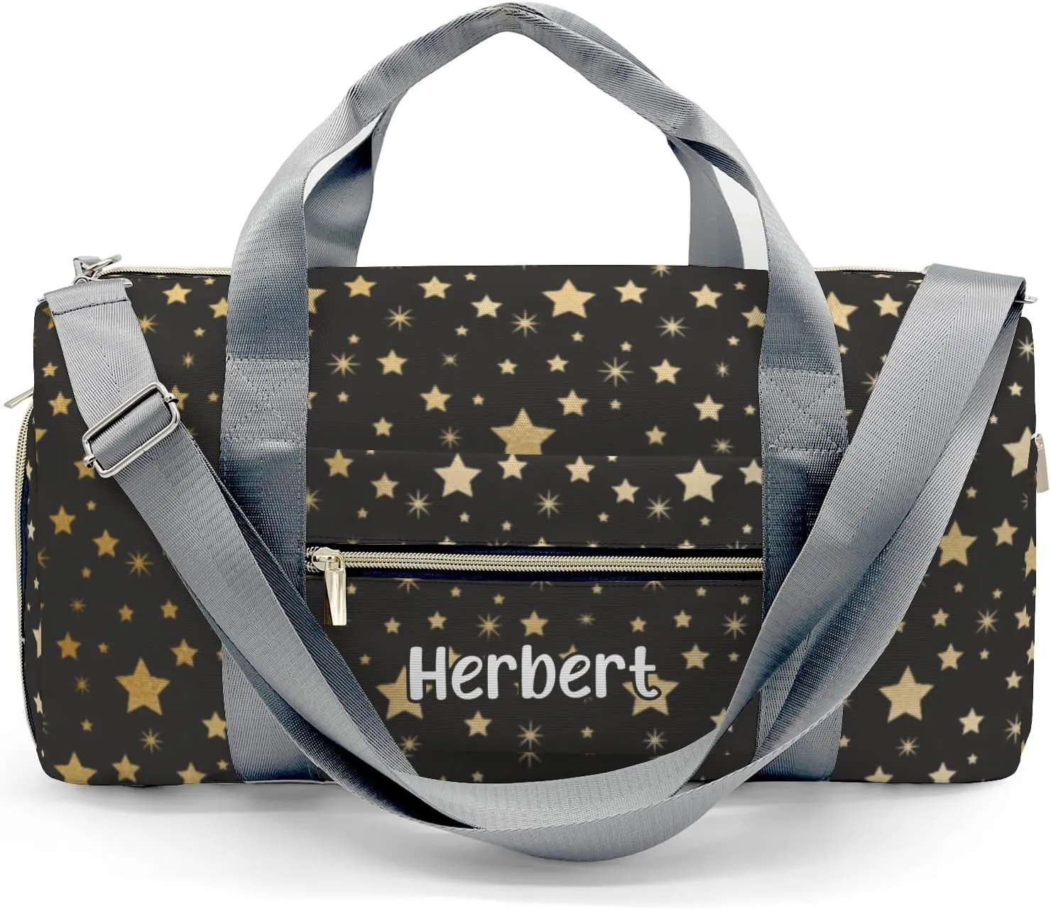 Personalized Glod Star Custom Multi-functional Travel Bag, Unisex Portable Duffel Bag, Short Distance Travel Assistant