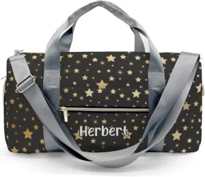 Personalized Glod Star Custom Multi-functional Travel Bag, Unisex Portable Duffel Bag, Short Distance Travel Assistant