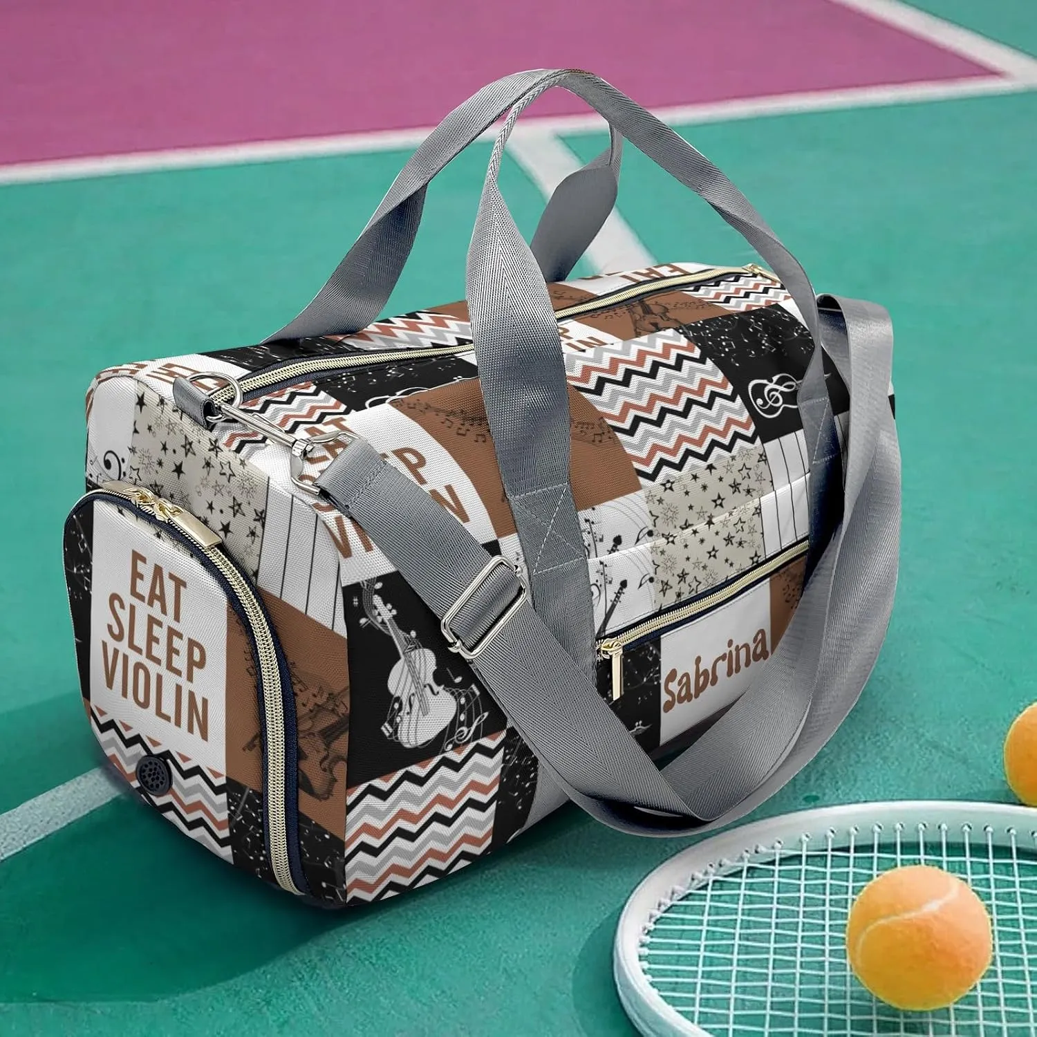 Personalized Music Custom Multi-functional Travel Bag, Unisex Portable Duffel Bag, Short Distance Travel Assistant