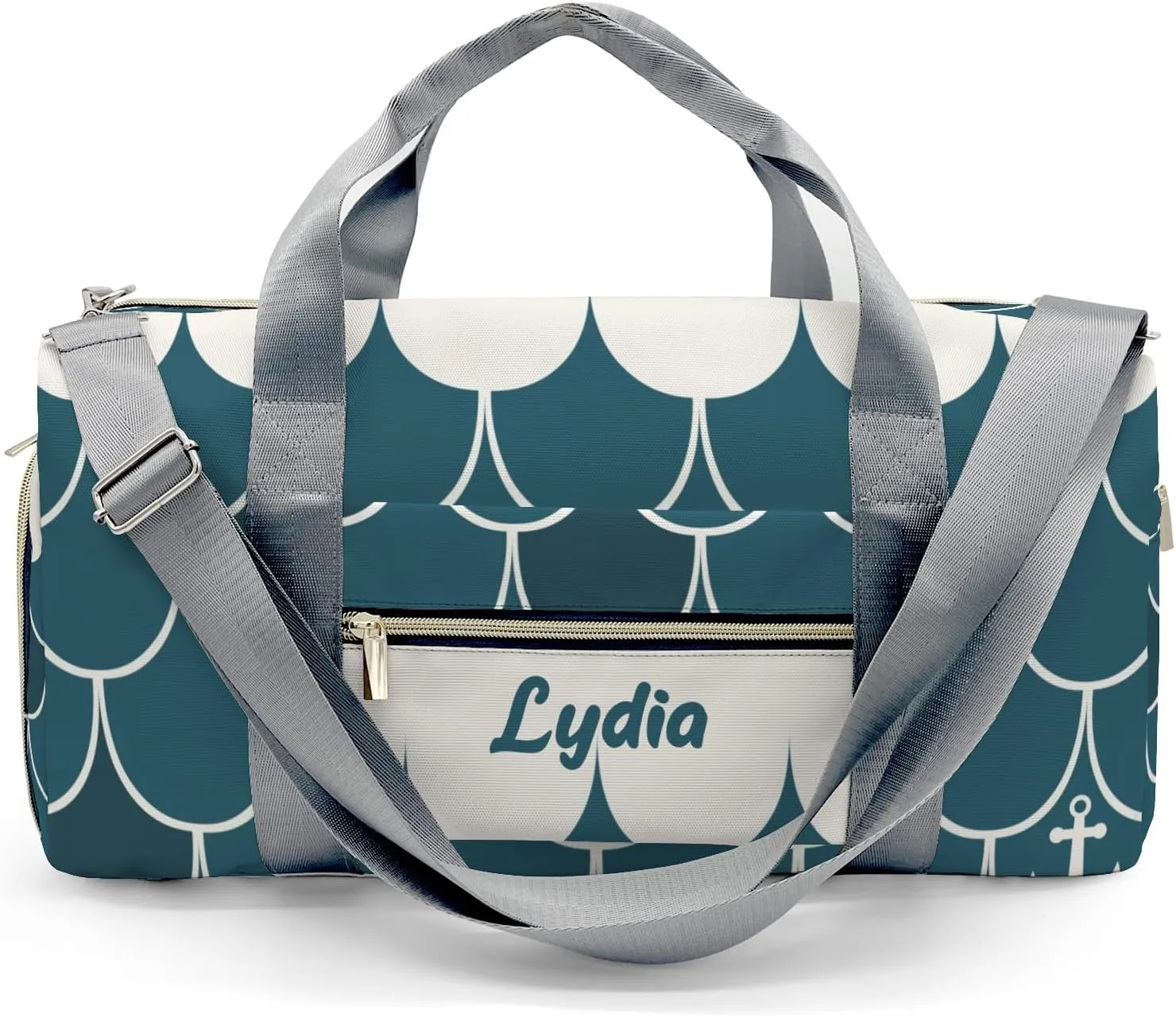 Personalized Nautical Anchor Ocean Custom Multi-functional Travel Bag, Unisex Portable Duffel Bag, Short Distance Travel Assistant