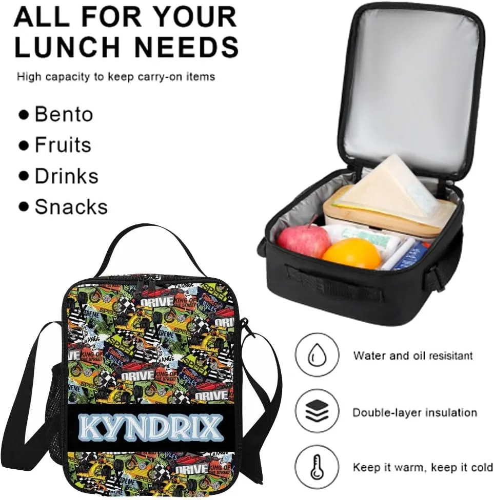 Personalized School Backpack for Boys Girls with Lunch Box Bag,Custom Toddler Backpack for Boys Girls