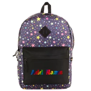 Personalized School Backpack - Rainbow Stars