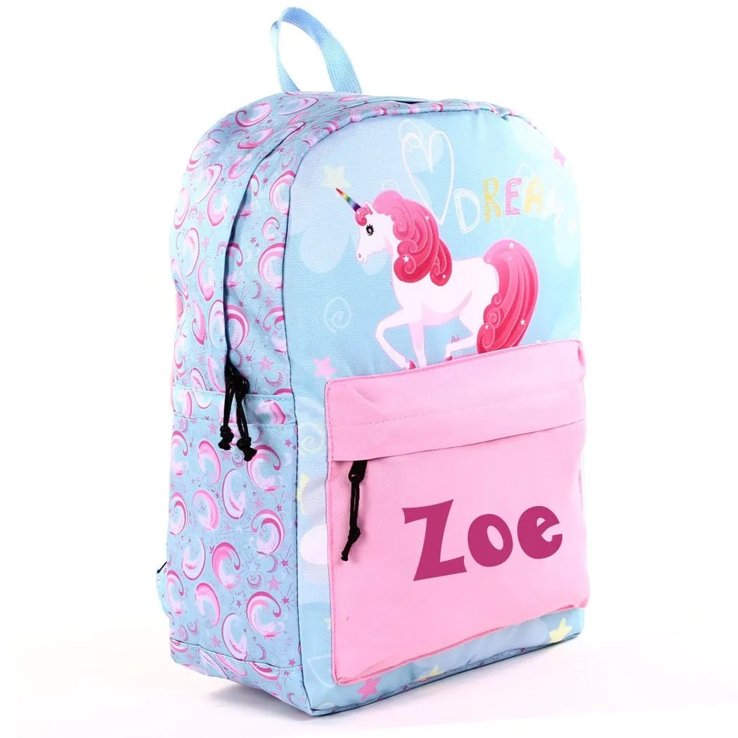 Personalized School Backpack - Unicorn