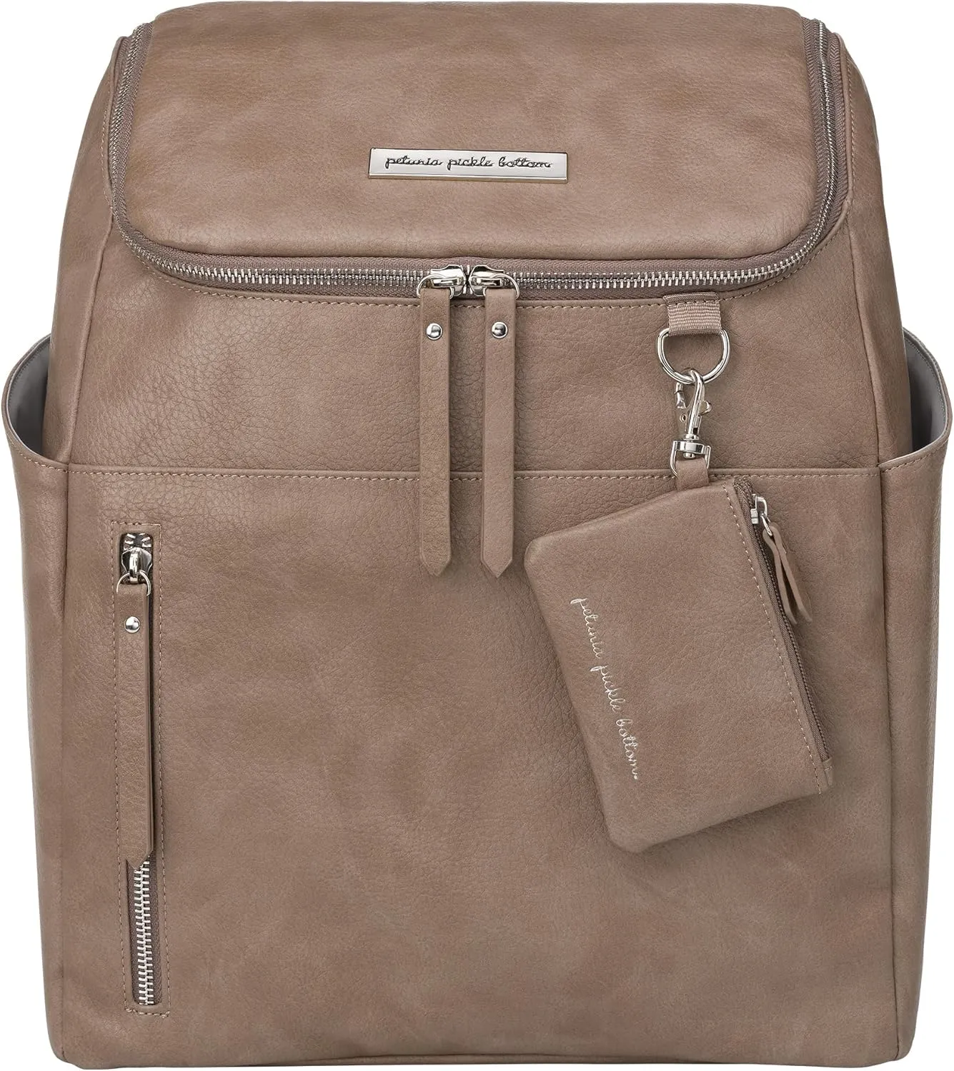 Petunia Pickle Bottom Tempo Backpack, Designed for Busy Families, Attaches to Stroller or Suitcase, Spacious Main Compartment, Mink