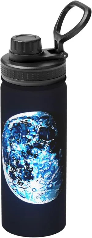 PHAYAH Moon Under Finger Camping Hiking Hydration Flask Stainless Steel, Double Walled & Vacuum Insulated Water Bottle