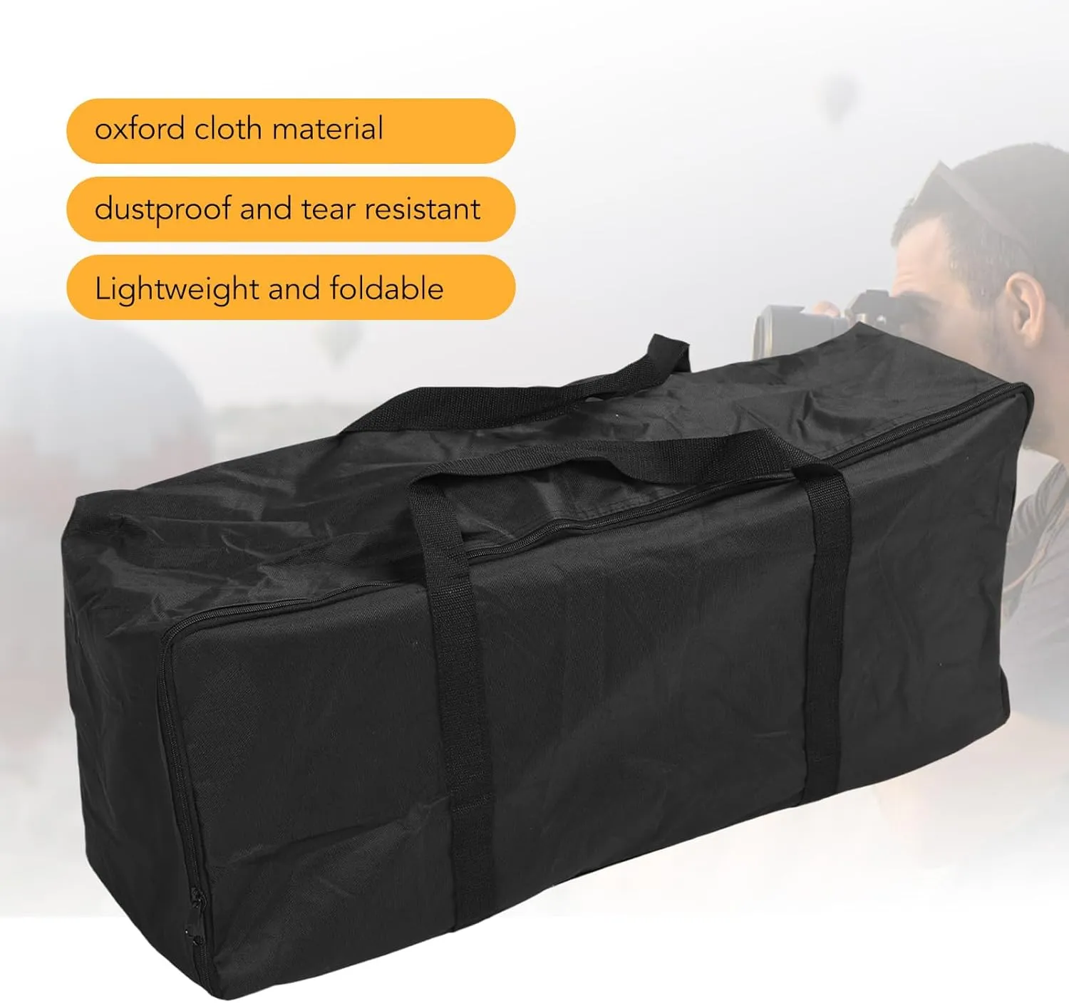 Photography Studio Lighting Equipment Bag, Portable Oxford Cloth Duffel Bag for Tripods, Stands, Lights, 10kg Capacity, Travel Gym Sports Camping for Outdoor Activities and More
