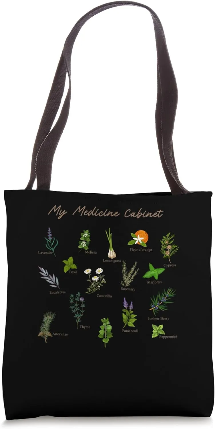 Phytotherapy Medicine Cabinet Natural Healing Herbalist Tote Bag