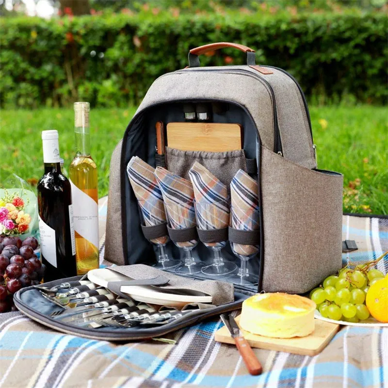Picnic Backpack Sets for 4 Persons