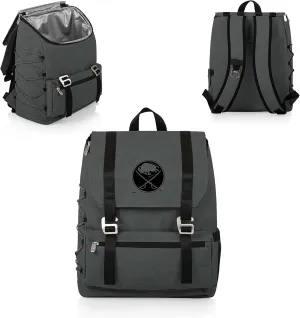 PICNIC TIME NHL Buffalo Sabres OTG Traverse Backpack Cooler, Soft Cooler Backpack, Hiking Backpack, (Heathered Gray)
