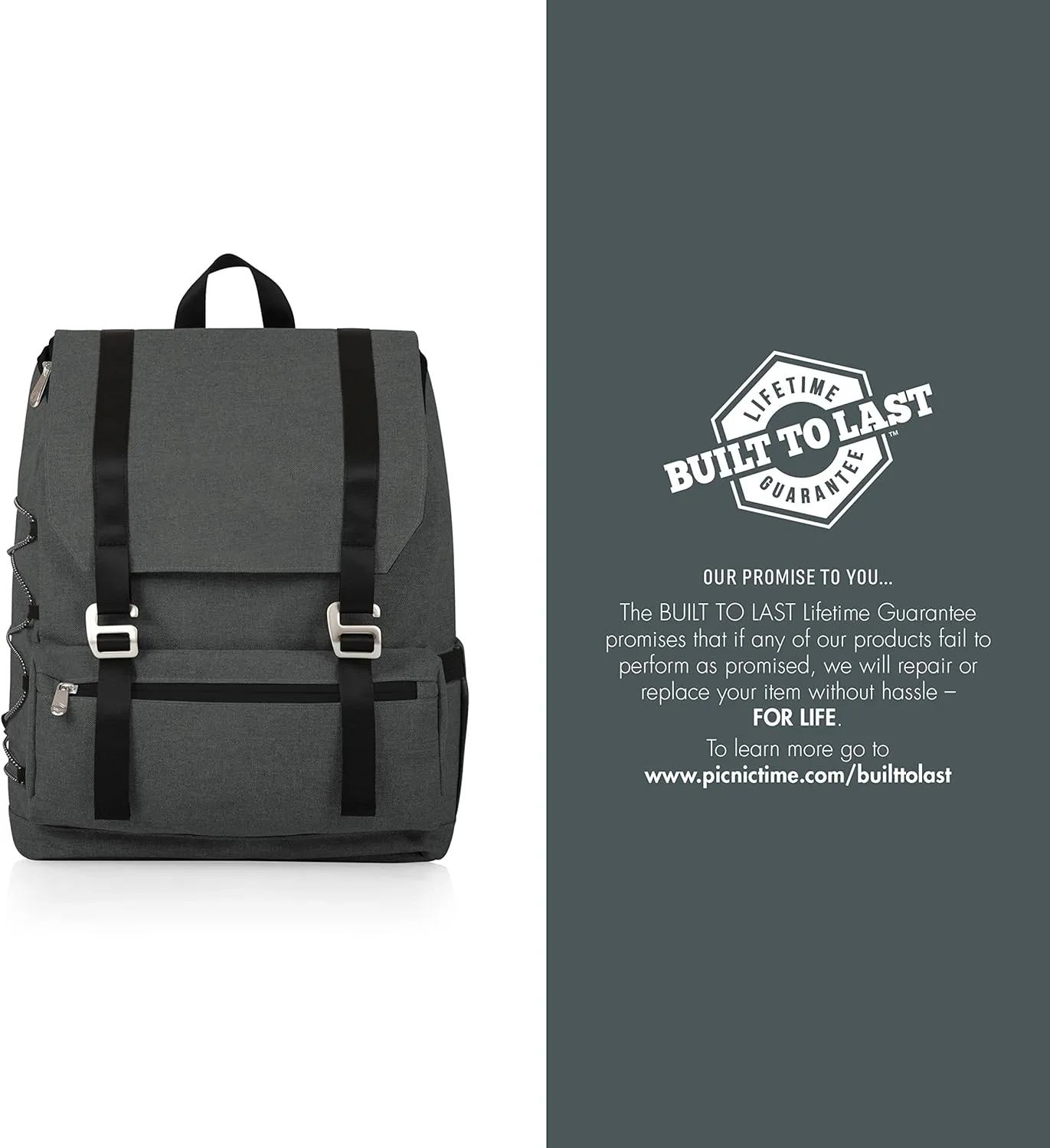 PICNIC TIME NHL Buffalo Sabres OTG Traverse Backpack Cooler, Soft Cooler Backpack, Hiking Backpack, (Heathered Gray)