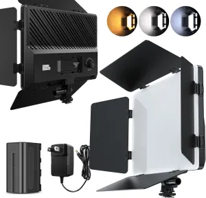 PIXEL 20W Camera Video Light Photography Lighting Kit Suit with Adapter/Battery 4400mAh Bi-Color Dimmable 2500-6500K Led Studio Streaming Photo Shooting Light for Outdoor Live Streaming