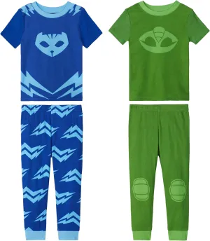 PJ Masks Toddler/Little Boys' 4 Piece Cotton Pajama Set