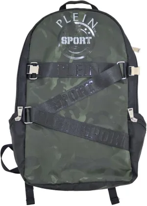 Plein Sport Unisex Military Print Green" ZAINO RUNNER" Backpack Bag