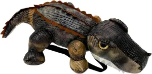 Plush Crocodile Backpack for Kids, 3D Alligator Shaped Animal Bag with Adjustable Straps, Cute & Lightweight Plush Toy - Fun Gift for Boys (22 Inch)