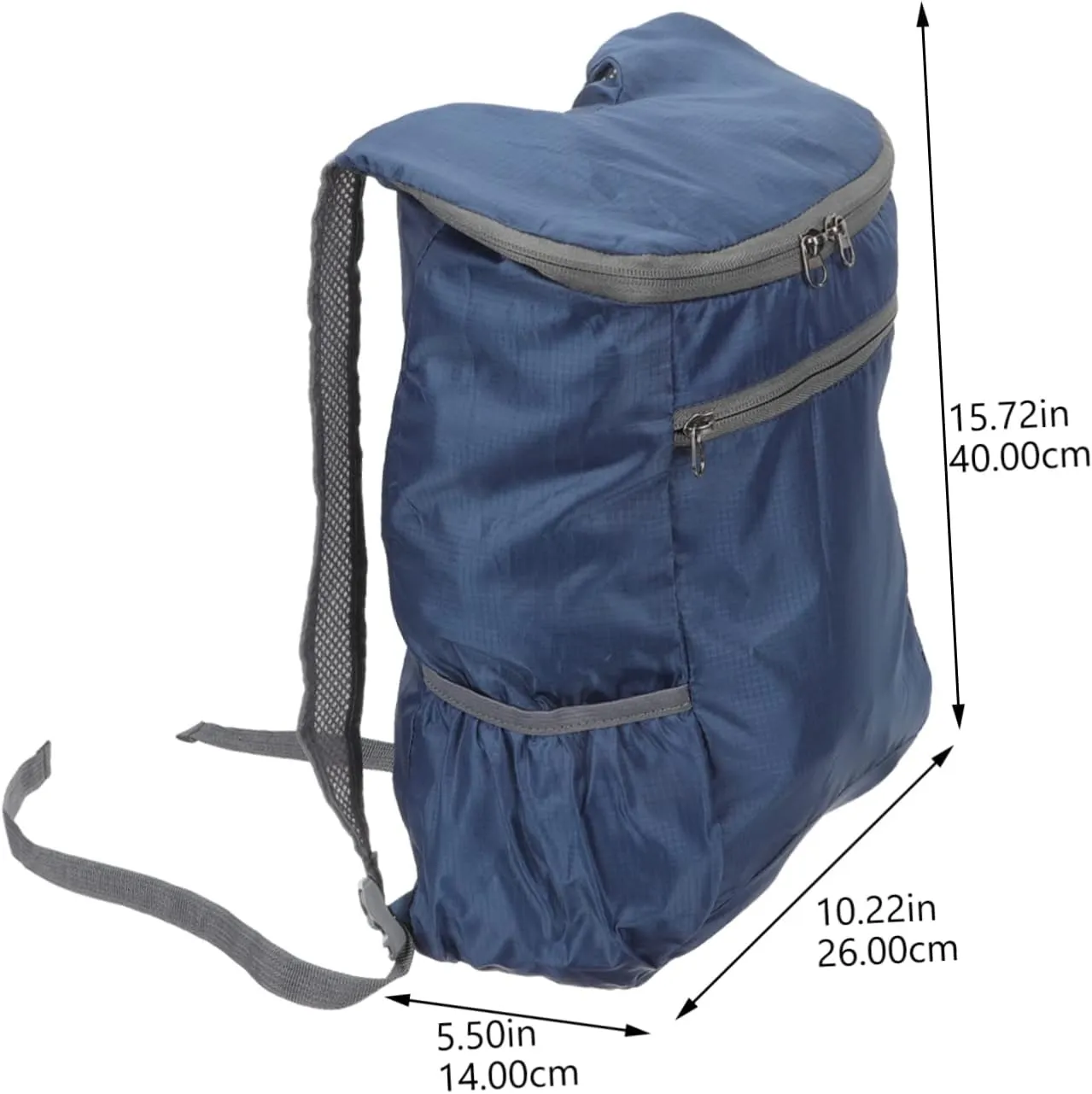 POPETPOP 2pcs Lightweight Backpack for Men Outdoor Daypack Hiking Rucksack Polyester Large Capacity Pockets Duffel Bag Blue