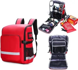 Portable First Aid Kit Bag, Emergency Survival Bag Medicine Storage Bag, for Home, Office, Camping, Workplace, Car and Travel(Red)