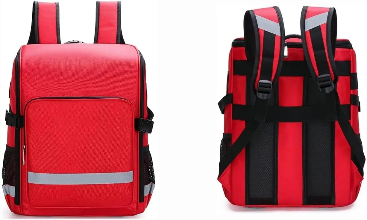 Portable First Aid Kit Bag, Emergency Survival Bag Medicine Storage Bag, for Home, Office, Camping, Workplace, Car and Travel(Red)