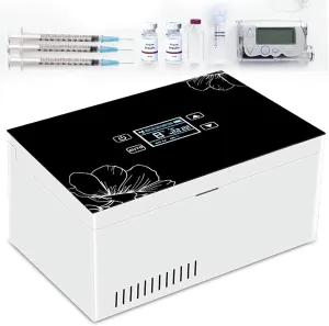 Portable Insulin Cooler Travel Case - Car Small Refrigerator Super Quiet Mini Insulin Refrigerated Box Medicine Refrigerator with Battery Shoulder Bag,Long Working Time for 12-24 Hours