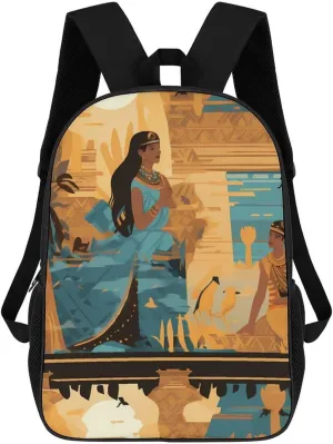 Posters Ancient Egyptian Art and Culture Travel Laptop Backpack for Men Women Fashion 17 Inch Shoulder Bag Bookbag Daypack