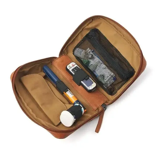 Practical Diabetes Backpack: Securely Carry Essentials with Sweet Collections' Leather Bag