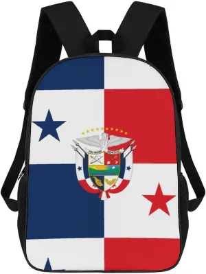 Presidential Flag of Panama Printed 17 Inch Backpack Multipurpose Large-capacity Shoulders Daypacks Laptop Bag for Travel Hiking Camping 12.5 X 17 X 5.5 Inch