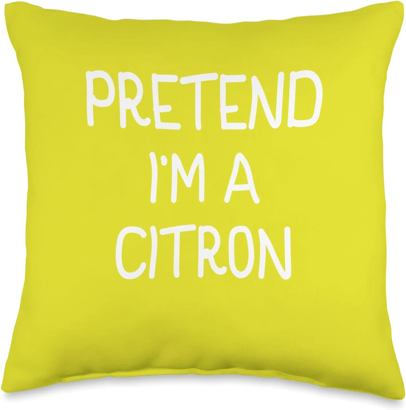 Pretend Costume Party Funny Halloween Citron Throw Pillow, 16x16, Multicolor