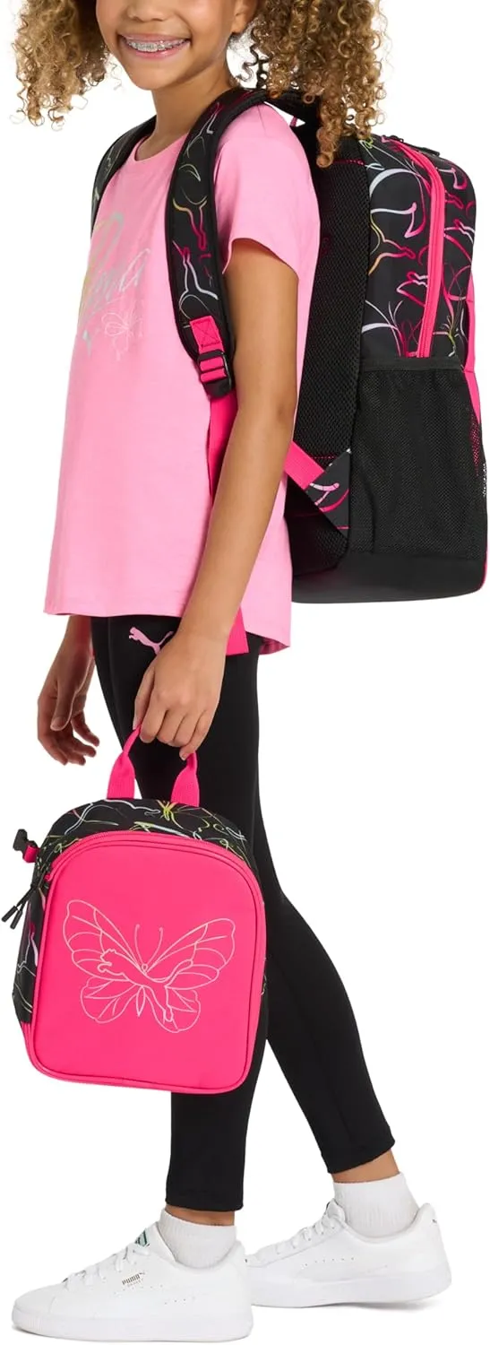 PUMA Unisex Kid's Colony Lunch Kit & Backpack Combo, Knockout Pink, Medium